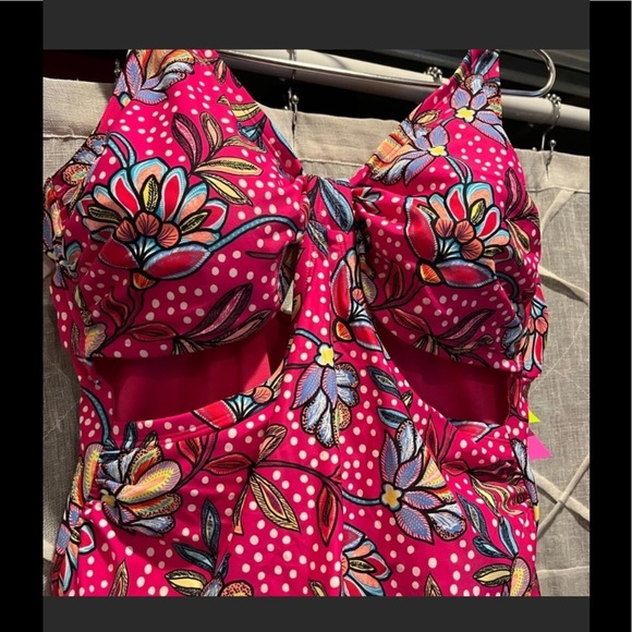 Floral Print Front Cutout One Piece Swimsuit - Tabitha Brown for Target ? - Picture 6 of 16